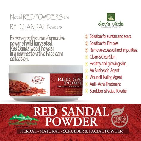 Red Sandalwood Powder, For Facial, Packaging Type: Plastic Container at ...