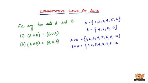 What is Commutative law of Sets ? - YouTube