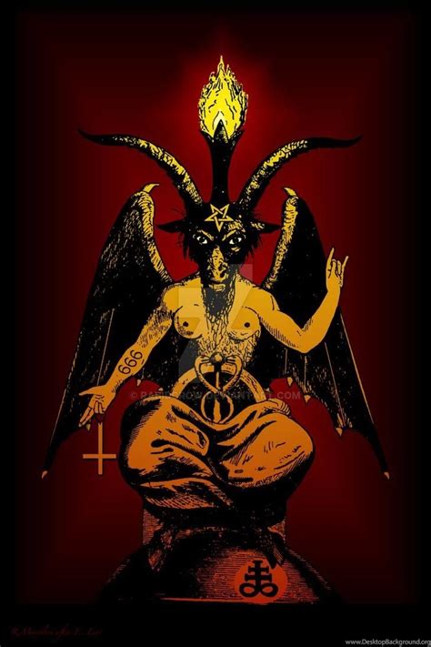 Satanic Goat Baphomet The Horned God Satan By RabidCrow On DeviantArt Desktop Background