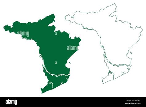 East Godavari district (Andhra Pradesh State, Republic of India) map vector illustration ...