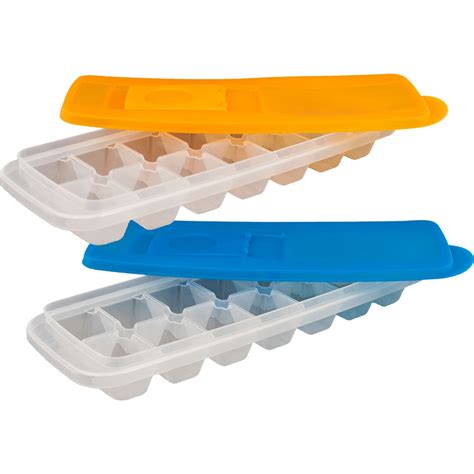 Rubbermaid 2879-RD-PERI Blue Plastic Ice Cube Trays 2 Pack