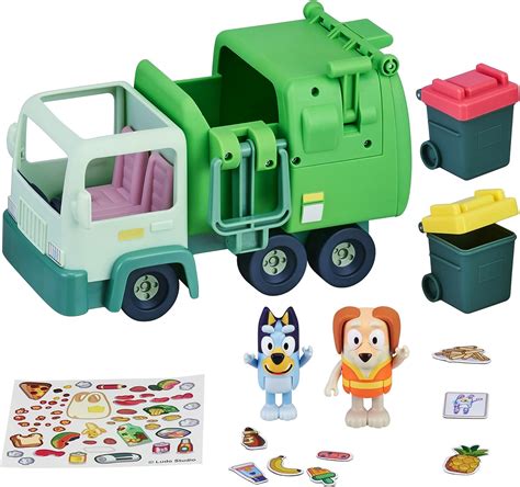 Bluey Garbage Truck Toy with 2.5" Bluey and Bin Man Figures