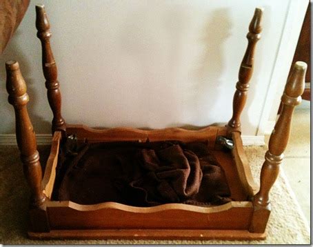 Frugal with a Flourish: Side Table to Dog Bed {by Tammy @ Not Just Paper and Glue}