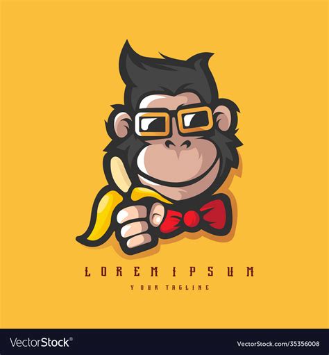 Monkey logo Royalty Free Vector Image - VectorStock