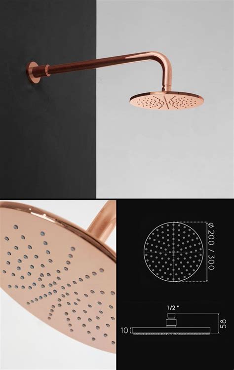 Copper Fixed Shower Head (35GG) | Modern shower head, Luxury showers ...