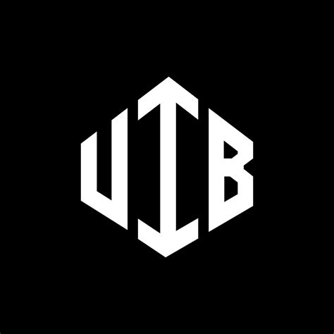 UIB letter logo design with polygon shape. UIB polygon and cube shape ...