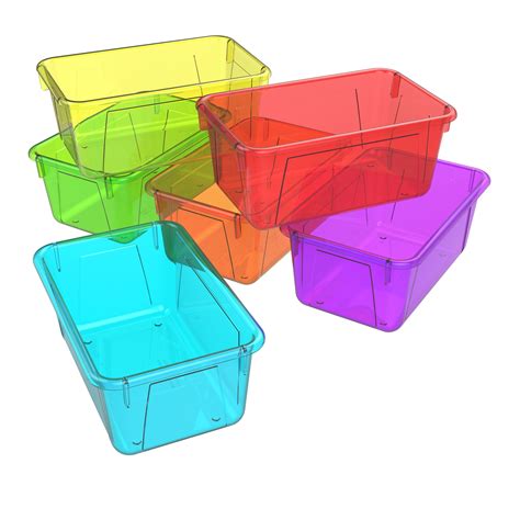 Storex Plastic Cubby Bin, Kids' Craft and Supply Storage, Assorted ...