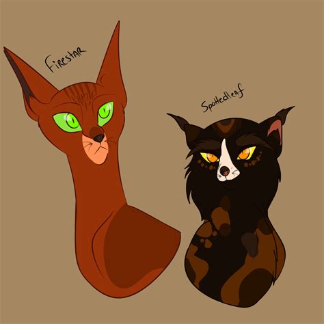 Firestar and Spottedleaf - Designs by Wolf-Chalk on DeviantArt