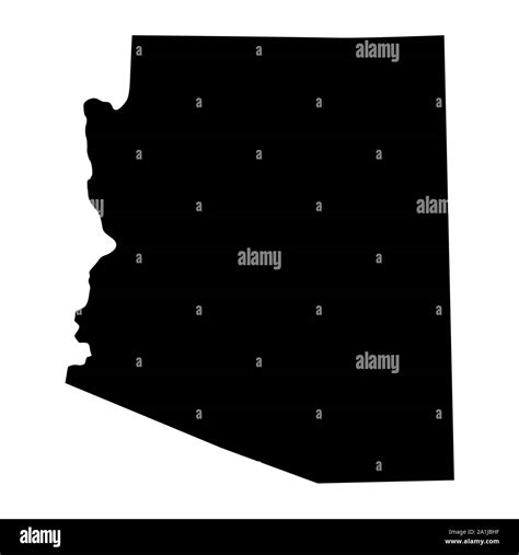 Arizona State silhouette map Stock Vector Image & Art - Alamy