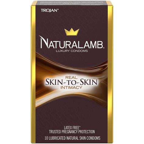 TROJAN NaturaLamb Luxury Latex-Free Condoms 10 Count 10 Count (Pack of 1)