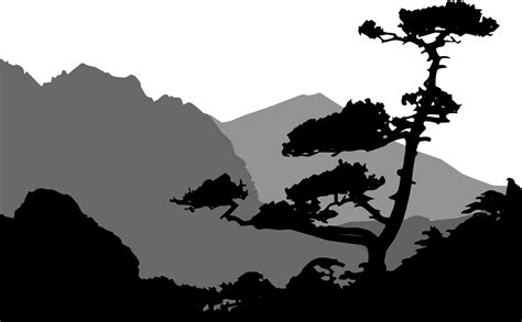 Mountains Silhouette by @GDJ, Mountains Silhouette from pixabay., on @openclipart | Mountain ...