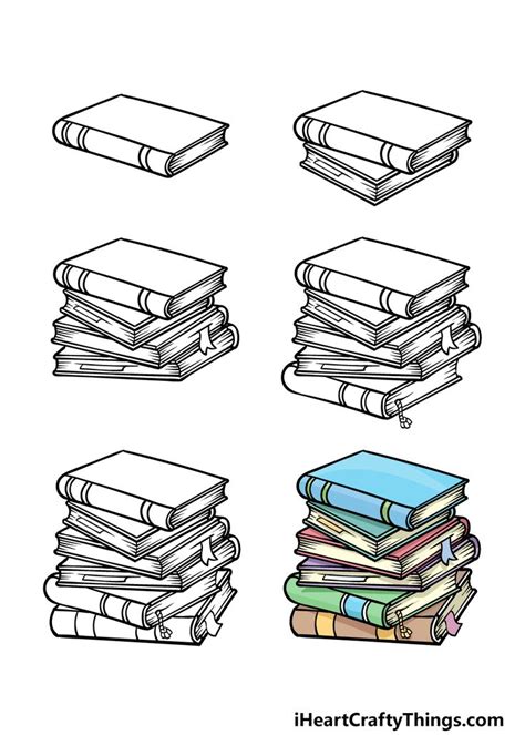 How To Draw A Stack Of Books – A Step by Step Guide | Book drawing, Stack of books, Book tattoo