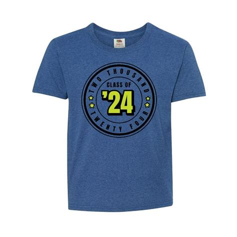 Class of 2024 in Black Circle with Stars Youth T-Shirt - Walmart.com - Walmart.com