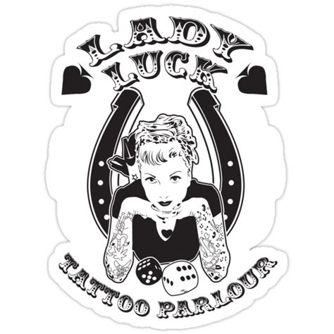 "Lady Luck Tattoo Parlour" Stickers by Rob Stephens | Redbubble