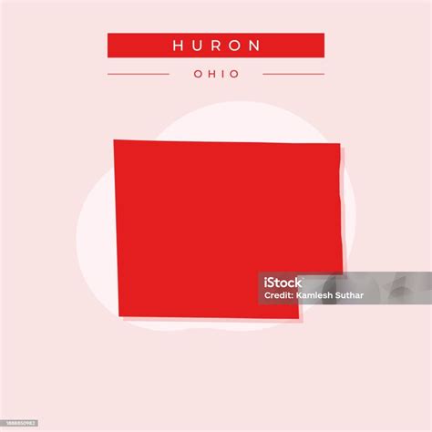 Vector Illustration Vector Of Huron Map Ohio Stock Illustration - Download Image Now - Abstract ...