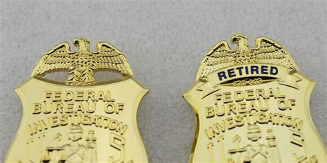 FBI Department of Justice Retired Clip-type Small Badge Replica Props ...