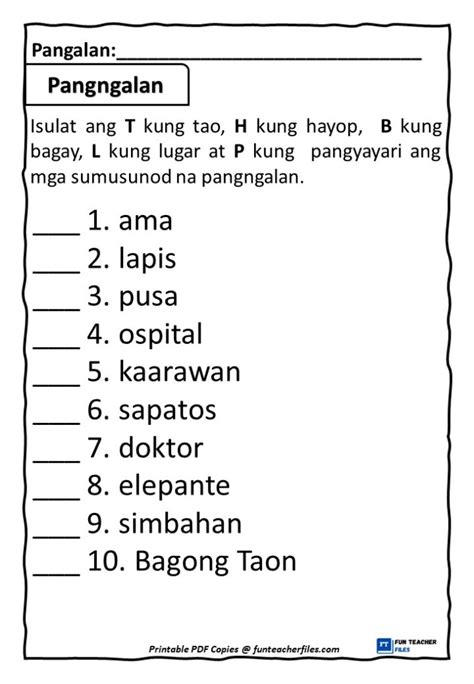 Nagagamit Ang Pangngalan Sa Pagsasalaysay Tungkol Sa Mga Tao Lugar At Bagay Sa Paligid Youtube ...