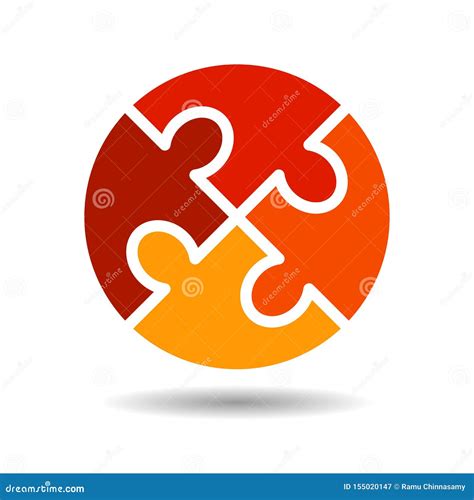 Puzzle pieces logo stock vector. Illustration of icon - 155020147