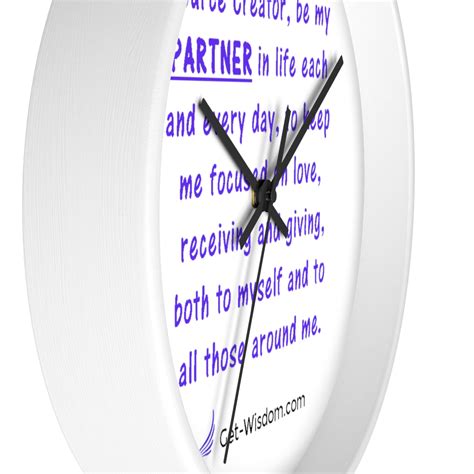 Daily Prayer Wall clock | GetWisdom.com