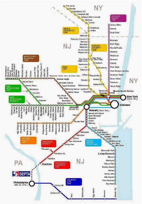 Maps of Newark New Jersey Train Lines - Free Printable Maps