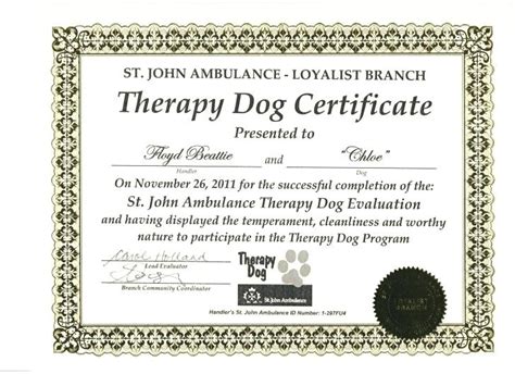 Service Dog Certificate Template (4) - TEMPLATES EXAMPLE | TEMPLATES ...