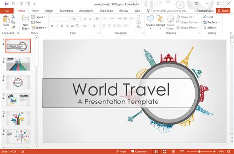 Animated World Travel PowerPoint Template