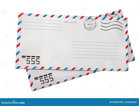 Two airmail envelopes stock vector. Illustration of blue - 29306738