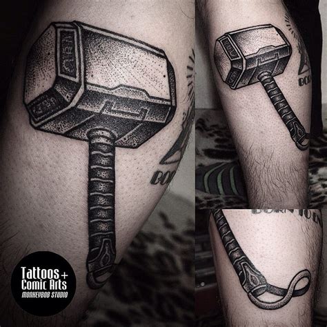 Monkey Bob tattoo Thor hammer Thor Hammer Tattoo, Mjolnir Tattoo, Thor ...