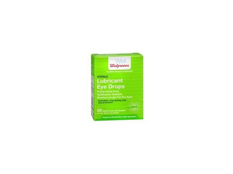 Walgreens Sterile Lubricant Eye Drops, 0.01 fl oz Ingredients and Reviews