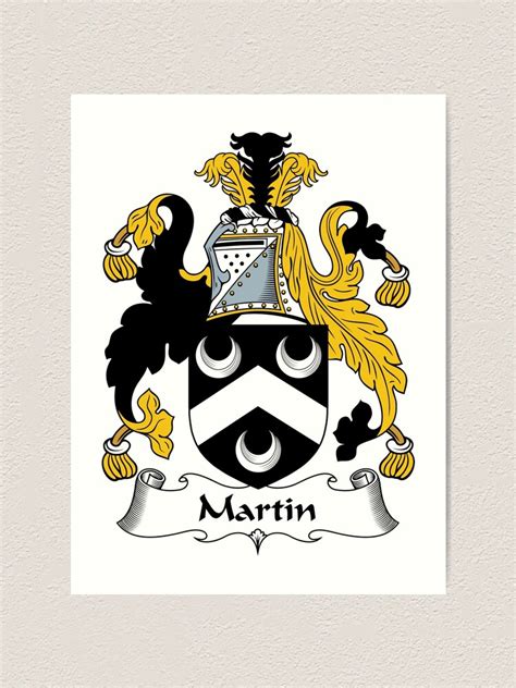 "Martin Coat of Arms / Martin Family Crest" Art Print for Sale by ...