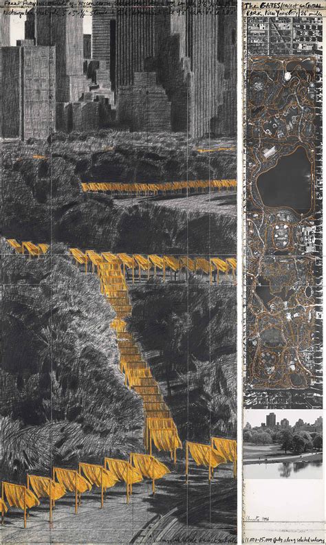 Christo (b. 1935) , The Gates (Project for Central Park, New York City ...