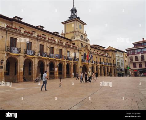 Oviedo, capital of Asturias, with a beautiful old town. Spain Stock ...