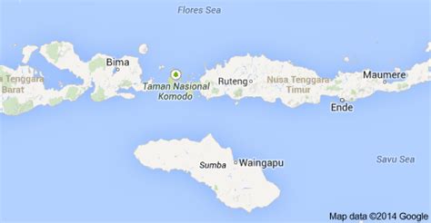 Map of Lesser Sunda Islands, Indonesia