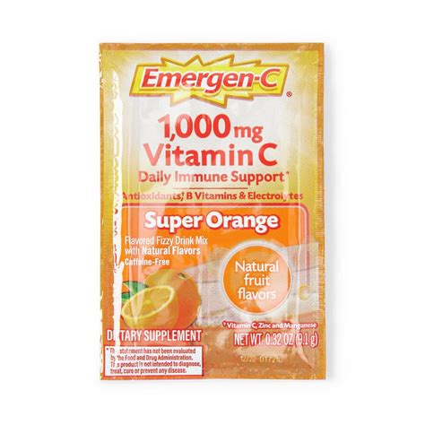 Emergen-C Vitamin C Powder Super Orange 1000mg 30Ct