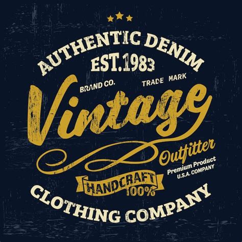 Premium Vector | Vintage brand logo graphic tee