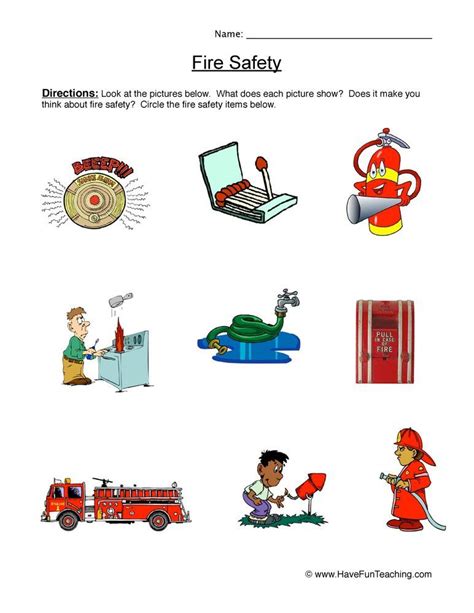 Fire Safety Worksheets Pdf - worksheeta