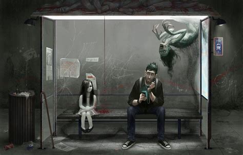 Waiting at the wrong bus stop by david-sladek.deviantart.com on ...