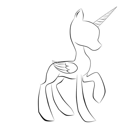 Mlp Base Alicorn Coloring Pages Coloring Pages