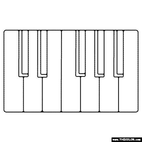 Piano Keys Coloring Page