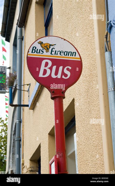 A Bus Eireann bus stop in an Irish village Stock Photo - Alamy