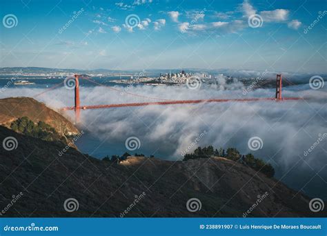 Golden Bridge & Sunset Clouds Stock Image - Image of sunset, gate: 238891907