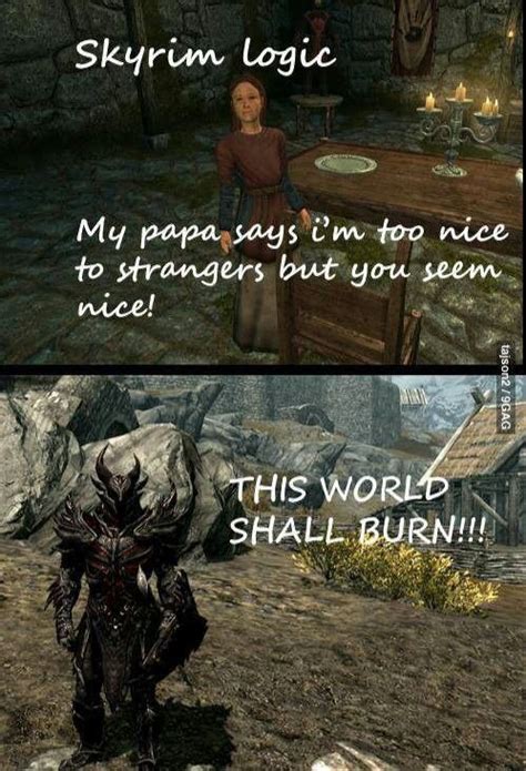 Skyrim logic | Skyrim, Skyrim memes, Skyrim funny