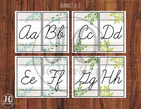 Printable Cursive Alphabet Wall Poster Classroom Decor | Etsy | Alphabet wall cards, Classroom ...