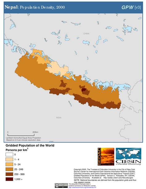 a map showing the distribution of population in the world, with ...