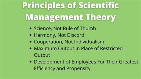 F.W. Taylor's 5 Principles of Scientific Management - BokasTutor