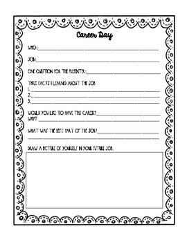 Career Day Worksheet by Busy Teacher Hive | Teachers Pay Teachers