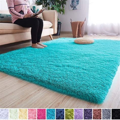 LOCHAS Ultra Soft Indoor Modern Area Rugs Fluffy Living Room Carpets ...