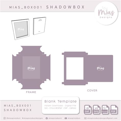 Shadow Box Frame Template Shadow Box File for Diy Frames Shadow Box Dxf ...