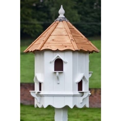 Bergholt Dovecote, Two Tiered Hexagonal Birdhouse - Traditional English Pole Mounted Birdhouse ...