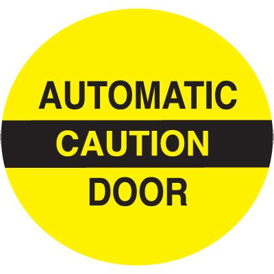 Caution Automatic Door And Window Decal Stickers | Seton | Seton